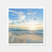 Sunset Beach Standaard Cocktail Papier Servetten 1 (Voorkant)