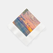 Sunset Beach String Lights Wedding Napkins Servet (Hoek)