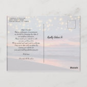 Sunset Beach String Lights Zomer verandering van p Briefkaart (Achterkant)