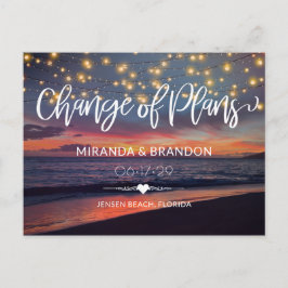 Sunset Beach String Lights Zomer verandering van p Briefkaart