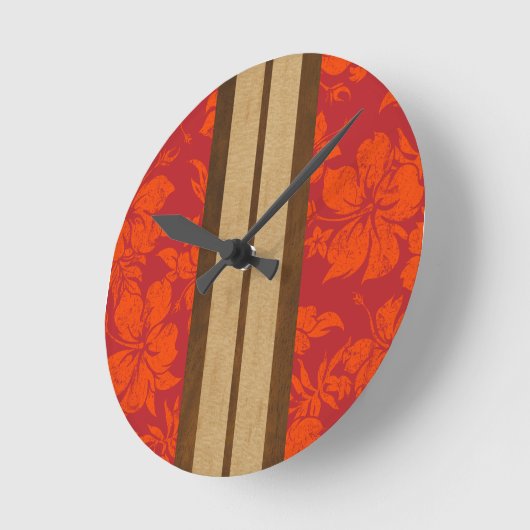 Sunset Beach Surfboard Hawaïaanse wandklokken (Hoek)