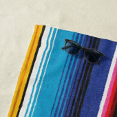 Sunset Beach Surfing Custom Name Strandlaken (In situ)