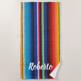 Sunset Beach Surfing Custom Name Strandlaken