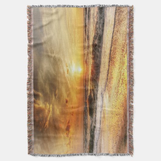 Sunset Beach Throw Blanket 18 Deken (Voorkant Verticaal)