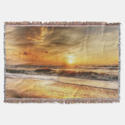 Sunset Beach Throw Blanket 18 Deken (Voorkant)