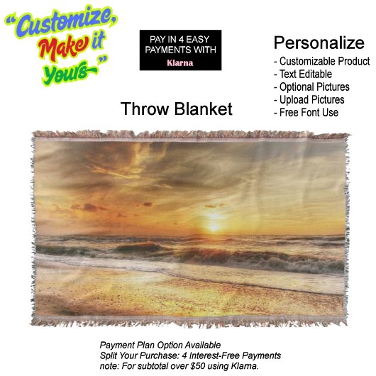Sunset Beach Throw Blanket 18 Deken