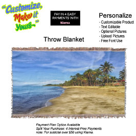 Sunset Beach Throw Blanket 7 Deken