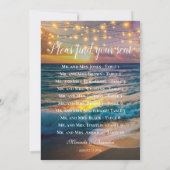 Sunset Beach Trouwtafel Zitkaart Kaart (Achterkant)