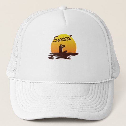 Sunset Beach Trucker Pet (Voorkant)