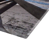 Sunset Beach Uitzicht from Rustic Wood Deck Snijplank (Hoek)