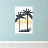 Sunset Beach Uitzicht Wall Art Canvas Afdruk (Insitu (Houten vloer))