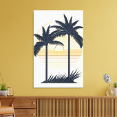 Sunset Beach Uitzicht Wall Art Canvas Afdruk (Insitu (Woonkamer))