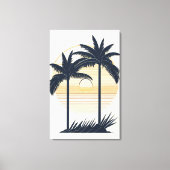 Sunset Beach Uitzicht Wall Art Canvas Afdruk (Voorkant)