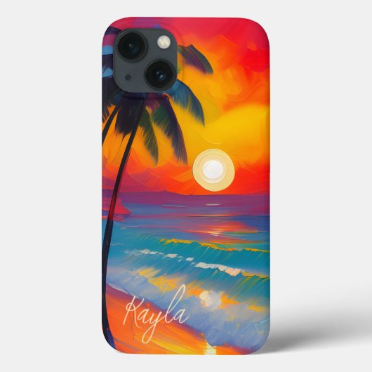 Sunset Beach Vibes Gepersonaliseerde iPhone / iPad Case-Mate iPhone Case (Achterkant)
