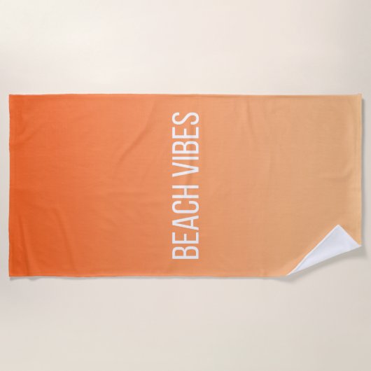 Sunset Beach Vibes - Modern Gradient Strandlaken (Voorkant)