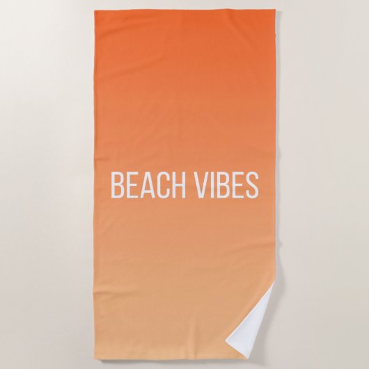 Sunset Beach Vibes - Modern Gradient Strandlaken (Voorkant)