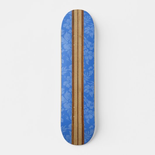 Sunset Beach Vintage Surf Nep Hout Persoonlijk Skateboard (Voorkant)