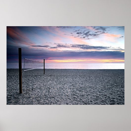 Sunset Beach Volleyball Print (Voorkant)