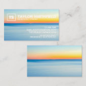 Sunset Beach Waterverf Professional Visitekaartje (Voorkant / Achterkant)