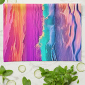 Sunset Beach Waves Design Theedoek (Gevouwen)