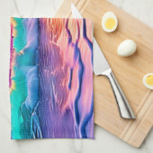 Sunset Beach Waves Design Theedoek (Quarter Fold)