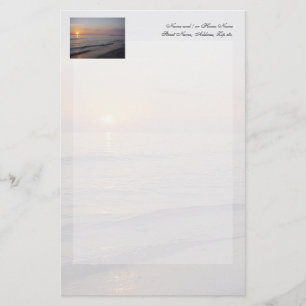 Sunset Beach Waves, Serene and Peaceful Coast Briefpapier