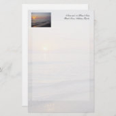 Sunset Beach Waves, Serene and Peaceful Coast Briefpapier (Voorkant / Achterkant)