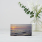 Sunset Beach Waves, Serene and Peaceful Coast Visitekaartje (Staand voorkant)