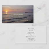 Sunset Beach Waves, Serene and Peaceful Coast Visitekaartje (Voorkant / Achterkant)