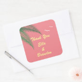 Sunset Beach Weddenschap Bedankt Sticker (Envelop)