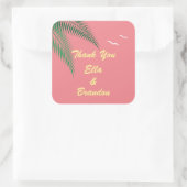 Sunset Beach Weddenschap Bedankt Sticker (Tas)