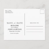 Sunset Beach Weddenschap Save the Dates Aankondigingskaart (Achterkant)