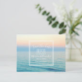 Sunset Beach Weddenschap Save the Dates Aankondigingskaart (Staand voorkant)