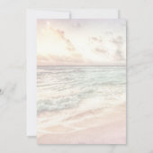 Sunset Beach Wedding Beachfront Wedding Invitation Kaart (Achterkant)
