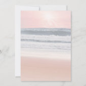 Sunset Beach Wedding Beachfront Wedding Invitation Kaart (Achterkant)