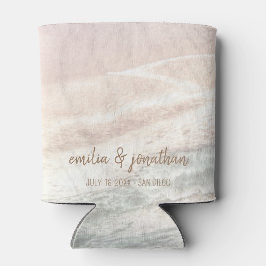 Sunset Beach Wedding Blikjeskoeler (Achterkant)