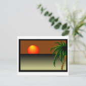 Sunset Beach Wedding Briefkaart (Staand voorkant)