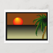 Sunset Beach Wedding Briefkaart (Voorkant)