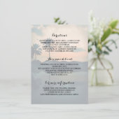 Sunset Beach Wedding Details - Informatie Informatiekaartje (Staand voorkant)
