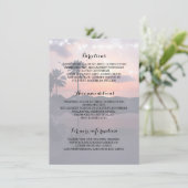 Sunset Beach Wedding Details - Informatie Informatiekaartje (Staand voorkant)