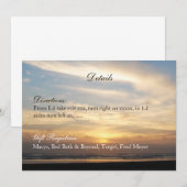 Sunset Beach Wedding Details Reception Kaart