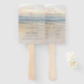Sunset Beach Wedding Handwaaier (Voorkant en achterkant)