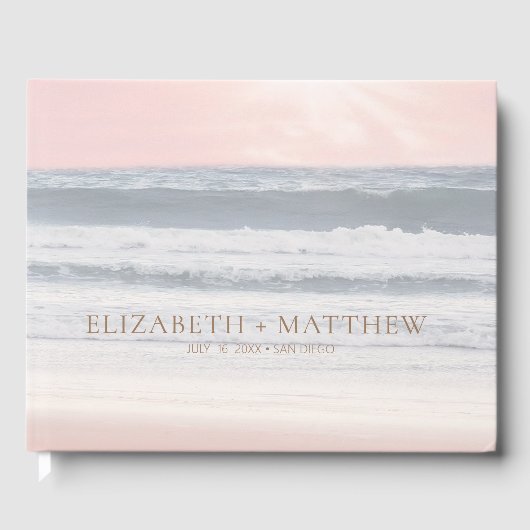 Sunset Beach Wedding | Oceanside Wedding Gastenboek (Voorkant)
