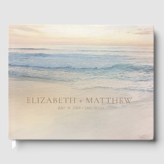 Sunset Beach Wedding | Oceanside Wedding Gastenboek (Voorkant)