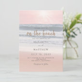 Sunset Beach Wedding | Oceanside Wedding Kaart (Staand voorkant)