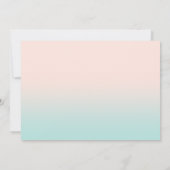 Sunset Beach Wedding , Plumeria Invitation Kaart (Achterkant)