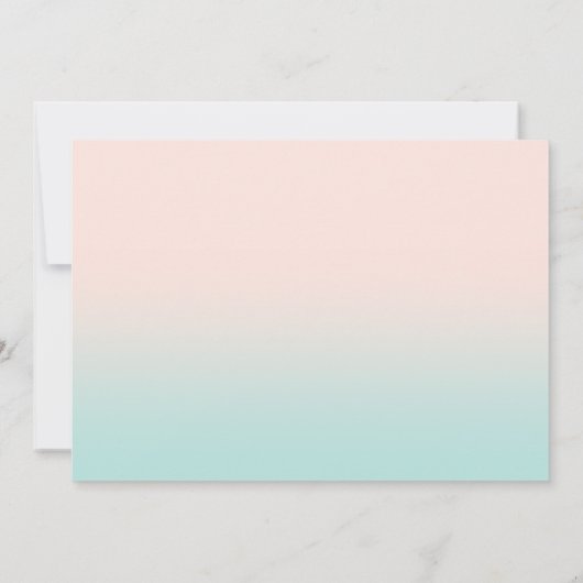 Sunset Beach Wedding, Plumeria Save the Date (Achterkant)