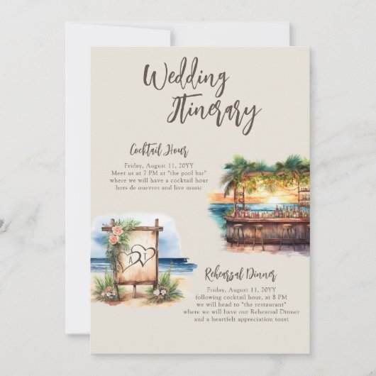 Sunset Beach Wedding Route Kaart (Voorkant)