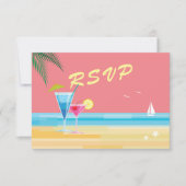 Sunset Beach Wedding RSVP (Voorkant)