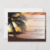 Sunset Beach Wedding RSVP Kaartje (Achterkant)